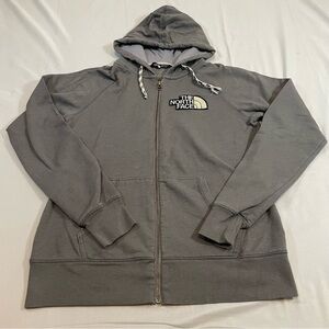 The North Face Gray Full-Zip Hoodie with Logo
